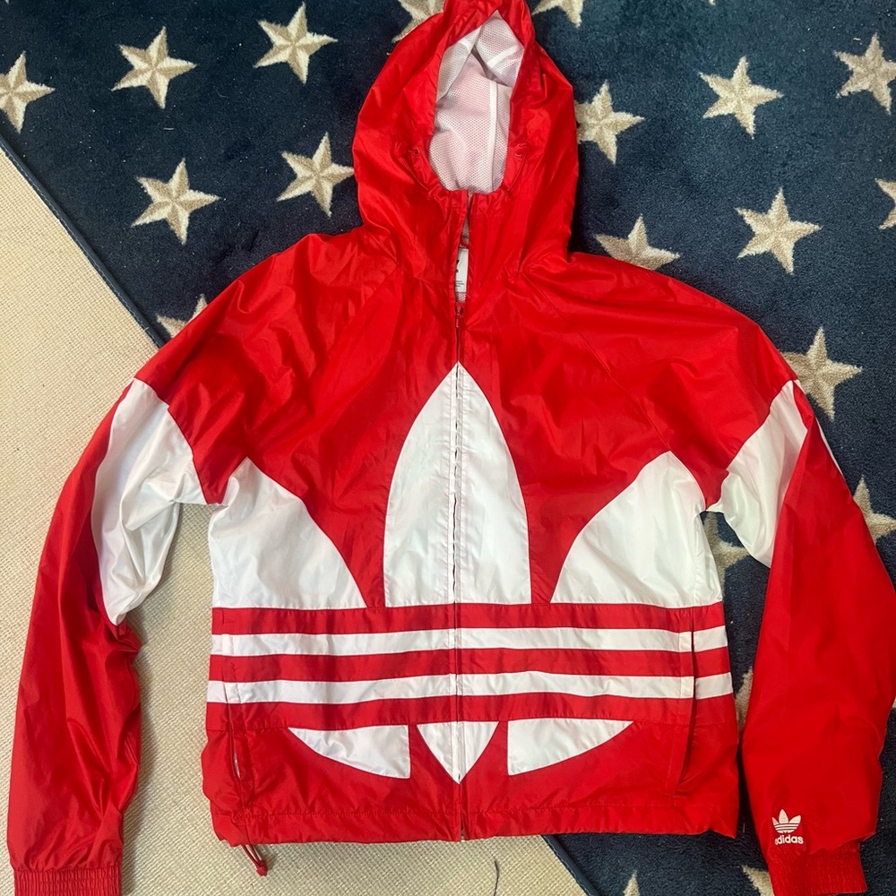 Adidas  Red and White Jacket